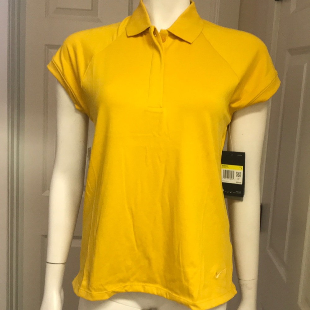 Nike Yellow Short Sleeve Polo Top